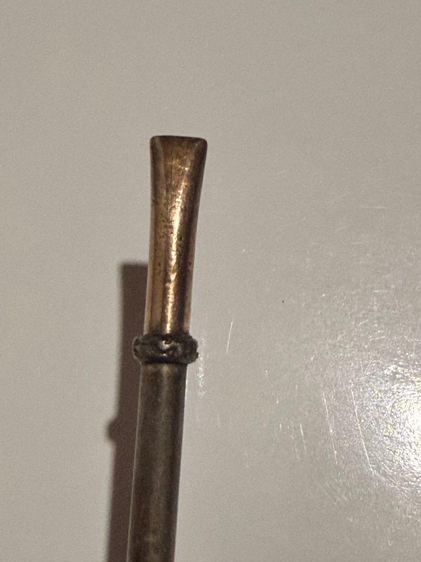 Bombilla en plata 800 con pico dorado - imagen 1