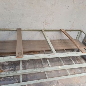 Mesa de Trabajo Estructura Hierro Ángulo 2.35m x 1m Profundidad - imagen 2