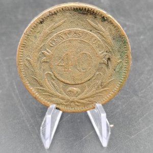 Lote siguiente: Moneda de Uruguay de 40 Centésimos de 1857