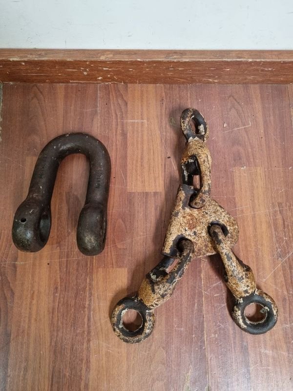 Set de 2 Piezas de Izaje Pesado en Hierro Oxidado