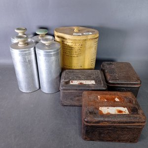 Lote de 8 latas y potes de metal: latas de té y potes de aluminio con tapa - imagen 1