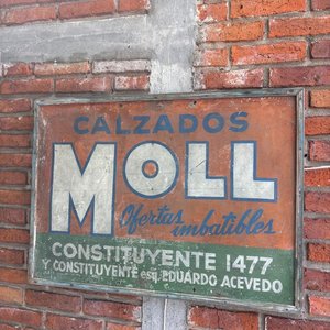 Cartel Antiguo Chapa Calzados Moll Montevideo Vintage Coleccionismo - imagen 6