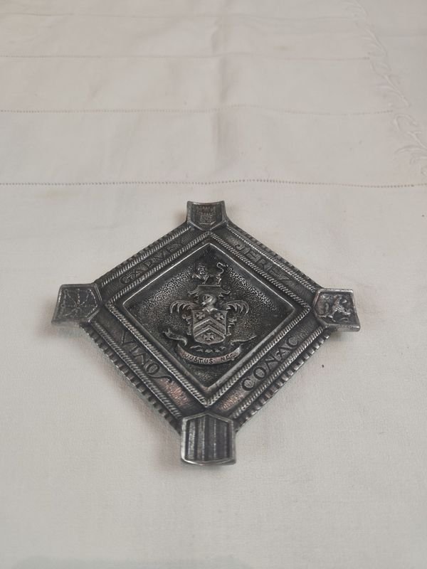 Cenicero de metal bañado en plata - Recuerdo de Bodegas Garvey - imagen 3