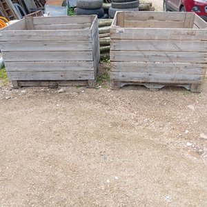 2 Cajones de Madera Rústicos para Cosecha o Almacenamiento - imagen 1