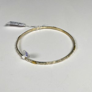 Pulsera Esclava de Plata y Oro con Grabados - imagen 1