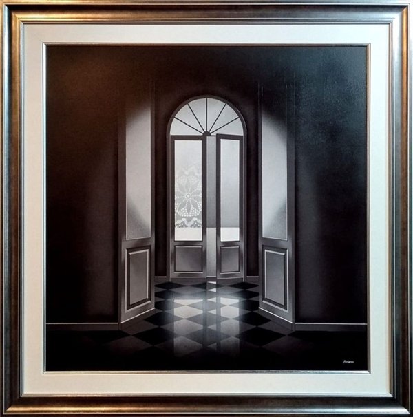 Obra Atribuida a Enrique Medina: "Puerta" Acrílico sobre Fibra (80x80 cm)