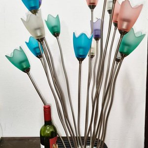 Lámpara de Mesa o Pie con 16 Tulipanes de Vidrio Multicolor - imagen 2