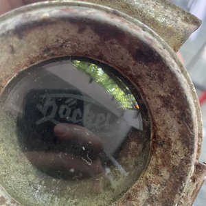 Farol Alemán de Bicicleta Hackel Jupiter 1910 con Vidrio Original - imagen 5