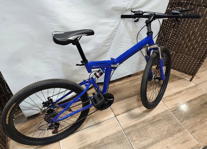 Bicicleta de Montaña Azul con Doble Suspensión y 21 Velocidades - imagen 5