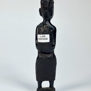 Talla de Dama Africana en Madera Oscura, 20 cm - imagen 3
