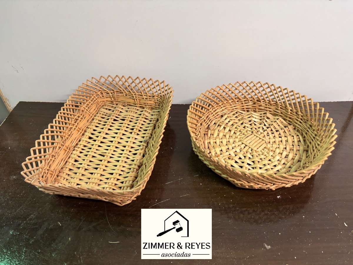 Set de 2 Canastas de Mimbre Artesanales