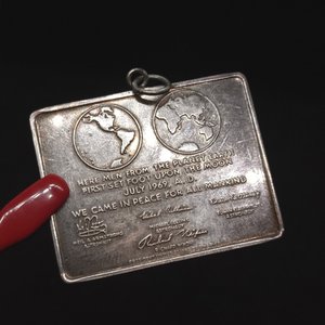 Medalla Conmemorativa Apolo XI Plata 900 Casa Valcambi CHI - imagen 5