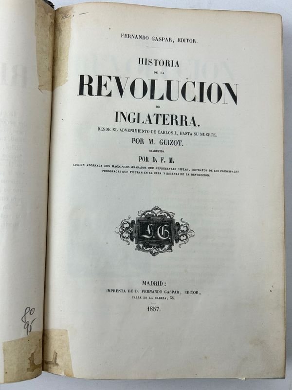 Libro histórico de la Revolución de Inglaterra de M. Guizot - imagen 2