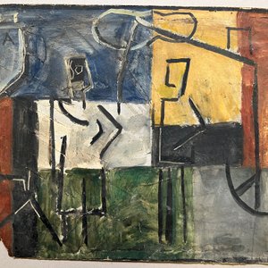 Lote siguiente: Oleo sobre cartón "Composición" de Jonio Montiel, 38 x 54 cm