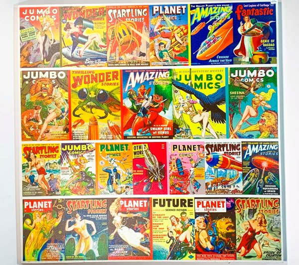 Cuadro Mural Estampado: Tapas de Cómics Clásicos (100x100 cm) - imagen 1