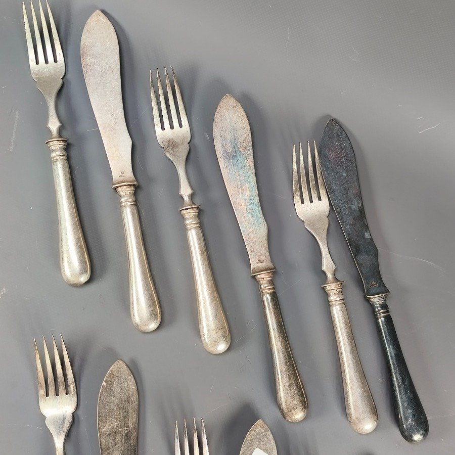 Juego de cubiertas Christofle para pescado - imagen 9