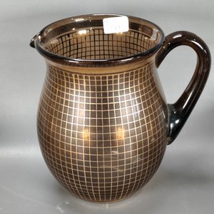 Juego de Jarra y 6 Vasos de Vidrio con Diseño Dorado - imagen 7