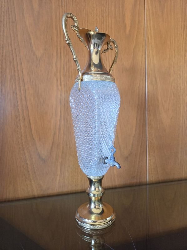 Lote anterior: Fuente para agua francesa Napoleón III en vidrio y metal dorado
