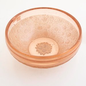 Centro de Mesa de Cristal Ámbar con Relieve de Rosas VSL - 23cm - imagen 2