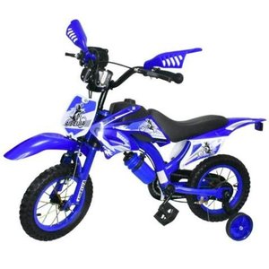 Bicicleta Infantil Estilo Moto Rodado 16 Azul con Acelerador Sonoro - imagen 2