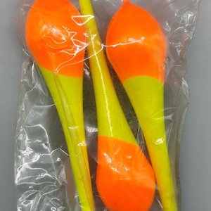 Juego de 3 Boyas de Pesca Vaivén Naranja y Amarillo Fluorescente - imagen 3