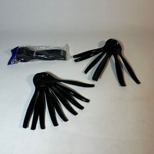 Lote de Cucharas Negras de Melamina para Ensalada - imagen 1