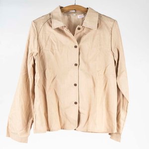 Camisa Beige Manga Larga Talle L - imagen 1
