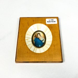Miniatura Pintada a Mano "Madonna Terruzzi" con Marco Ovalado - imagen 2