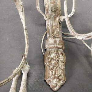 Aplique Francés de Madera con Tres Luces y Caireles - imagen 4