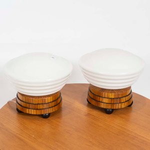 Lote anterior: Par de Lámparas de Mesa con Opalinas Escalonadas y Base de Madera