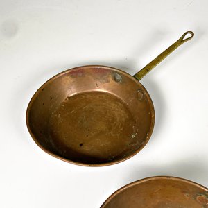 Juego de Dos Sartenes de Cobre y Bronce - imagen 2