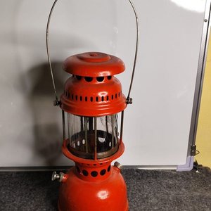Farol Antiguo Grande Naranja con Vidrio - imagen 7
