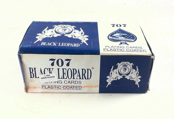 Caja con 12 Mazos de Cartas Black Leopard 707 Plastic Coated