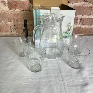 Jarra y 4 Vasos de Vidrio Transparente - imagen 4