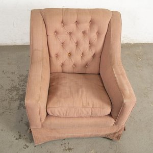 Sillón Rosa Tapizado Capitaneado con Almohadón - imagen 2