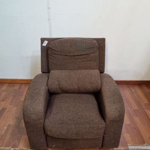 Sillón Reclinable Tapizado Marrón Oscuro - imagen 1