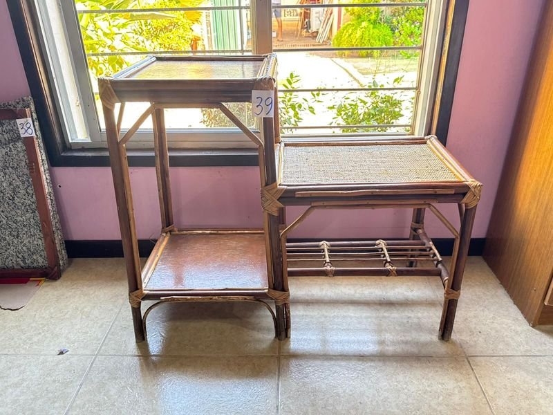 Mesa de mimbre escalonada para decoración - imagen 4