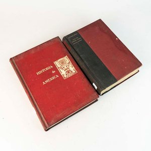 Lote siguiente: Lote de 2 Libros: Vida de Miguel Ángel y Historia de América