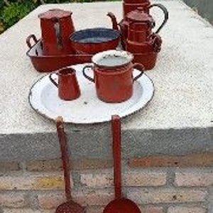 Conjunto de 10 piezas de enlozados bordo: cafeteras, tazas y más - imagen 2