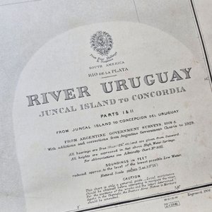 Mapa Antiguo Río Uruguay: Isla Juncal a Concordia (1929) - imagen 2