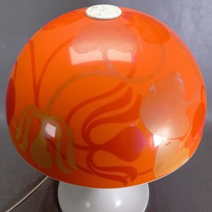Lámpara de Diseño Hongo Acrílico Naranja y Blanco - imagen 5