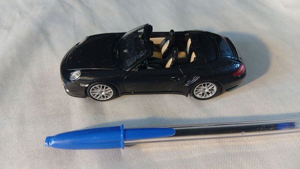 Réplica Porsche Turbo Cabriolet Typ 997 Negra Coleccionable - imagen 1