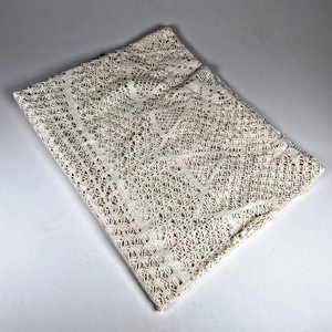 Mantel de Crochet con Encaje de Hilo Blanco - 2.45 x 1.35 mts - imagen 2