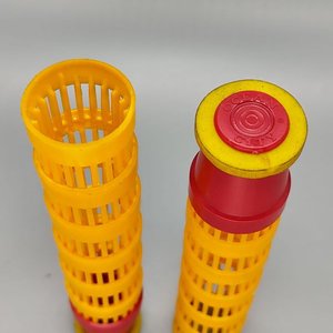 Lote de 2 Anzueleras Plásticas Amarillas y Rojas - imagen 2