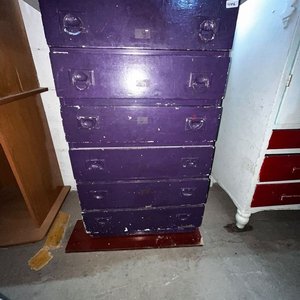 Cajonera Violeta de 6 Cajones - Firme y Amplia - imagen 1