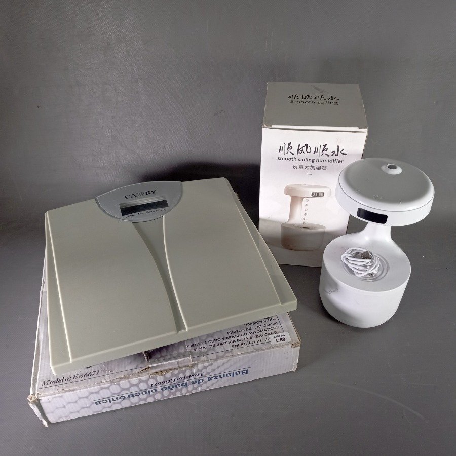 Balanza para baño y humidificador electrónicos