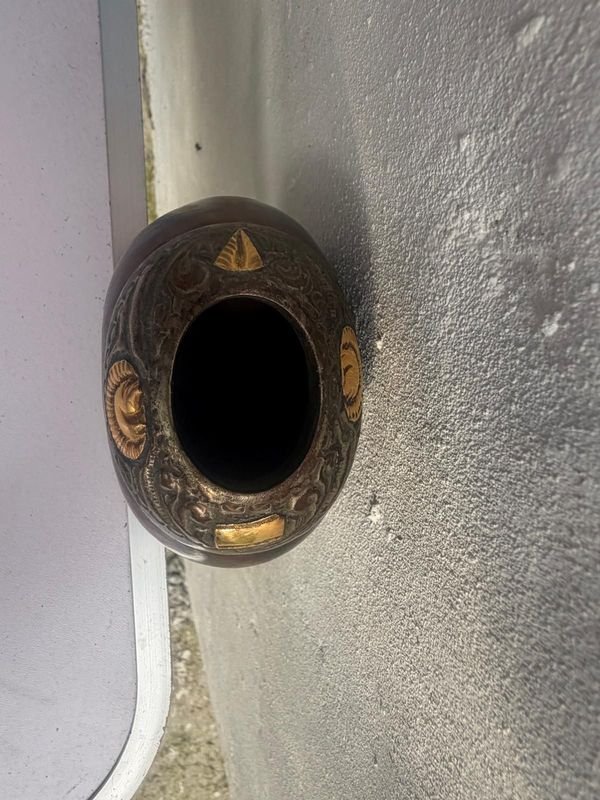 Mate de Galleta con Virola de Plata y Oro - imagen 1