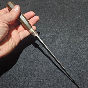 Cuchillo antiguo con rastro de cuño y cabo original - imagen 4