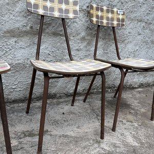 Juego de 4 Sillas Metálicas con Tapizado Estampado - imagen 6