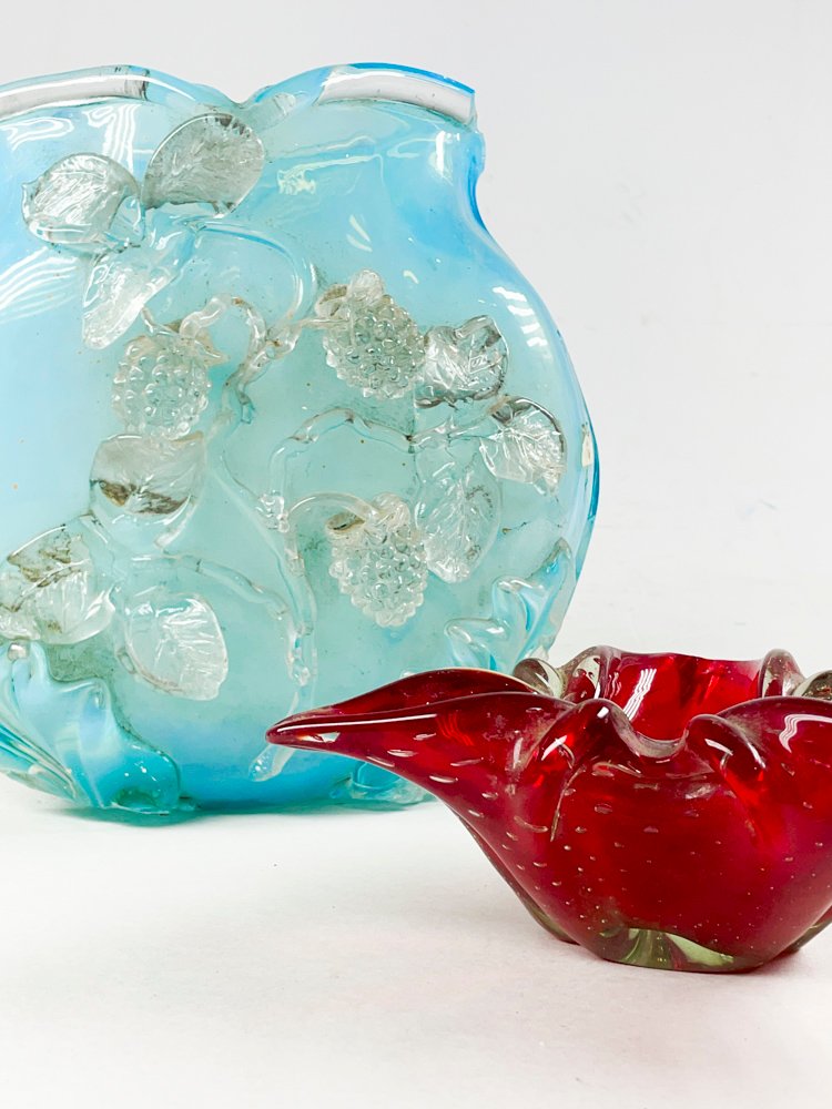 Vasos y ceniceros de Murano en vidrio y metal - imagen 3